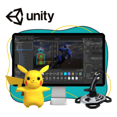 Мир игр на Unity 2D на популярном движке + AI-помощники - КИБЕРшкола программирования для детей, компьютерные курсы для школьников, начинающих и подростков - KIBERone г. Магнитогорск