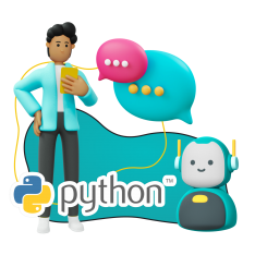 Умный чат-бот на Python - КИБЕРшкола программирования для детей, компьютерные курсы для школьников, начинающих и подростков - KIBERone г. Магнитогорск